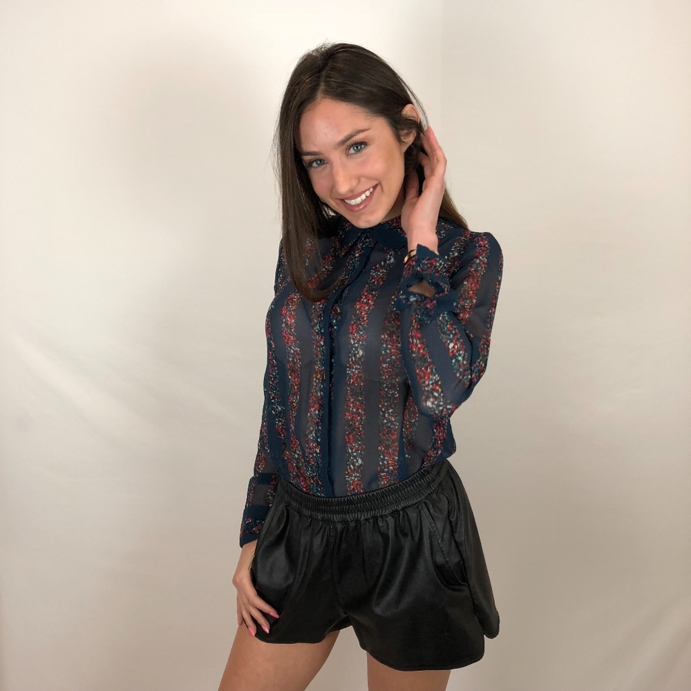 Bcbgeneration Chic Printed Button Down Shirt - image 1